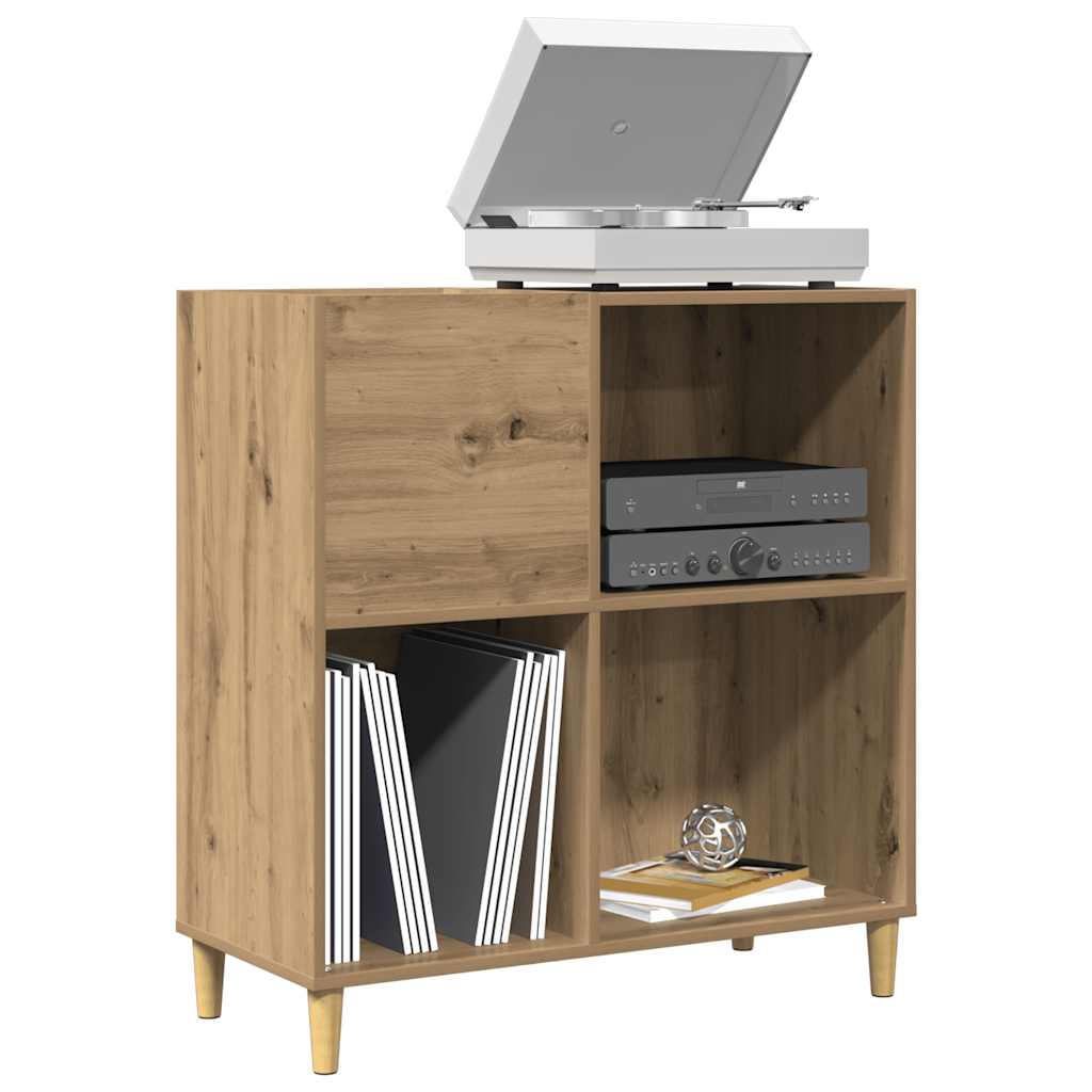 Armoire à disques chêne artisanal 84,5x38x89 cm bois ingénierie - XIOS