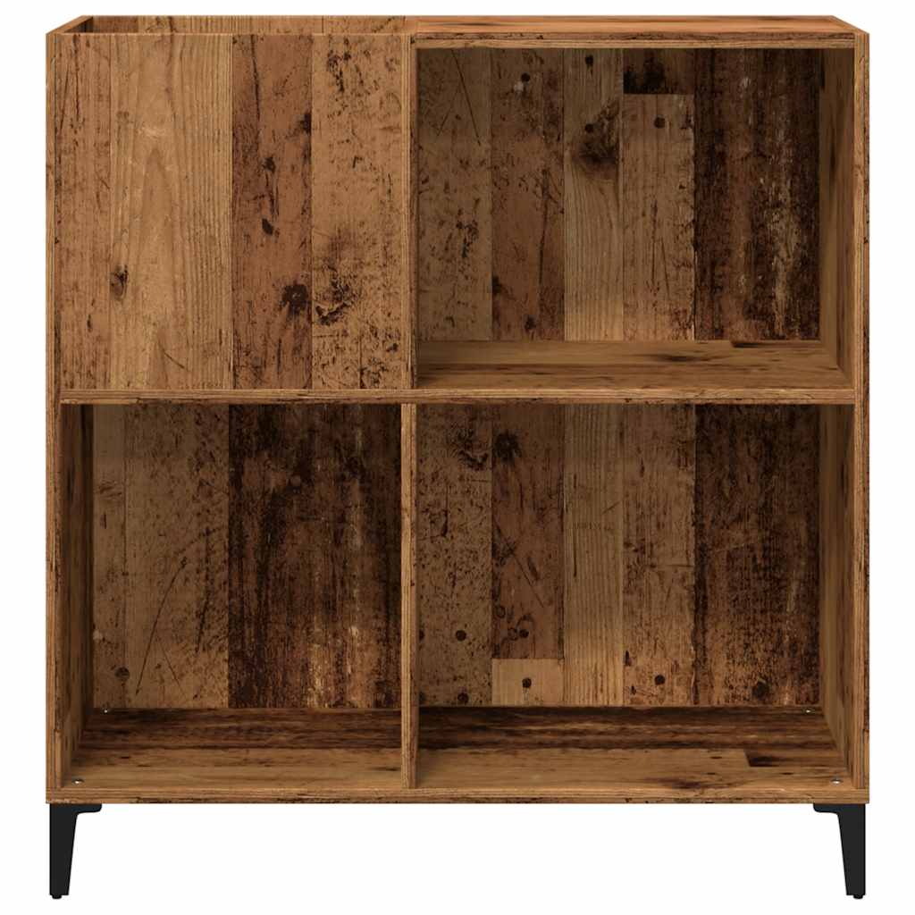 Armoire à disques vieux bois 84,5x38x89 cm bois d'ingénierie - XIOS