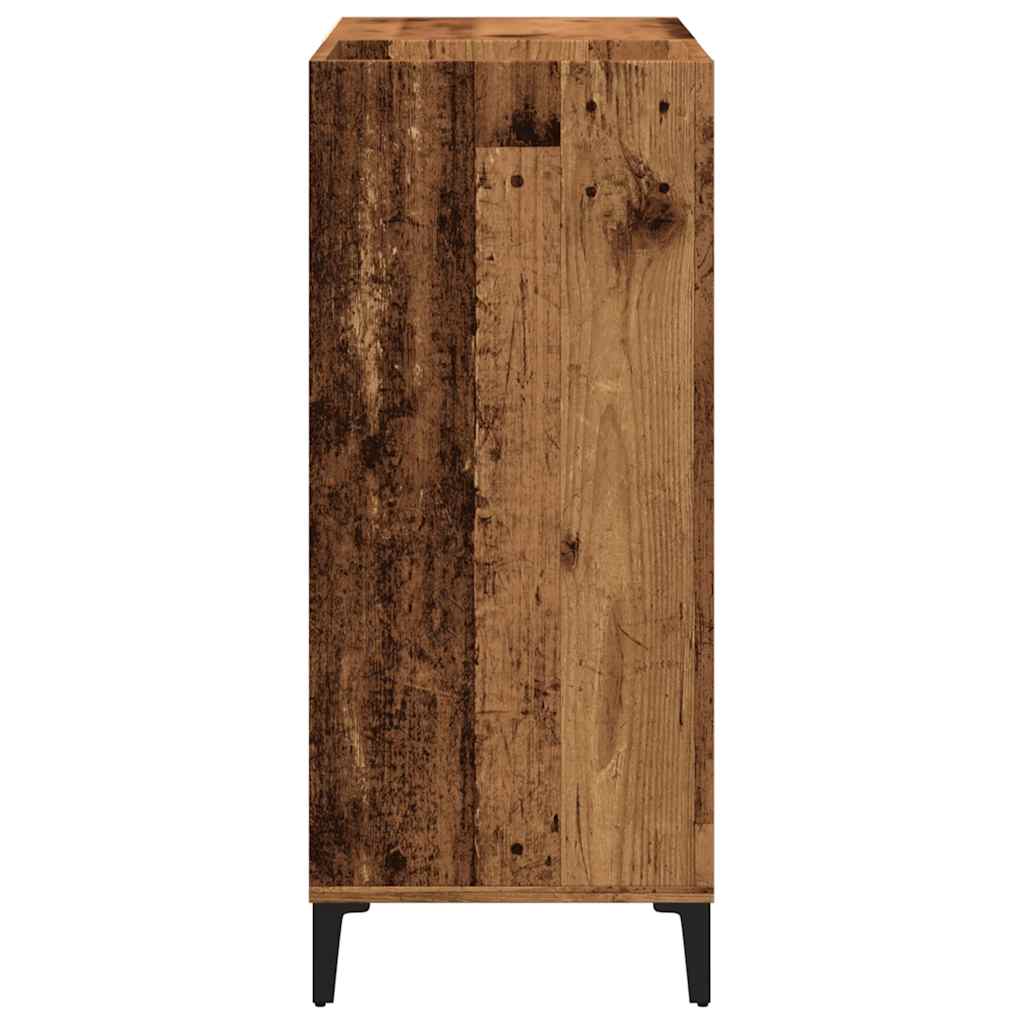 Armoire à disques vieux bois 84,5x38x89 cm bois d'ingénierie - XIOS