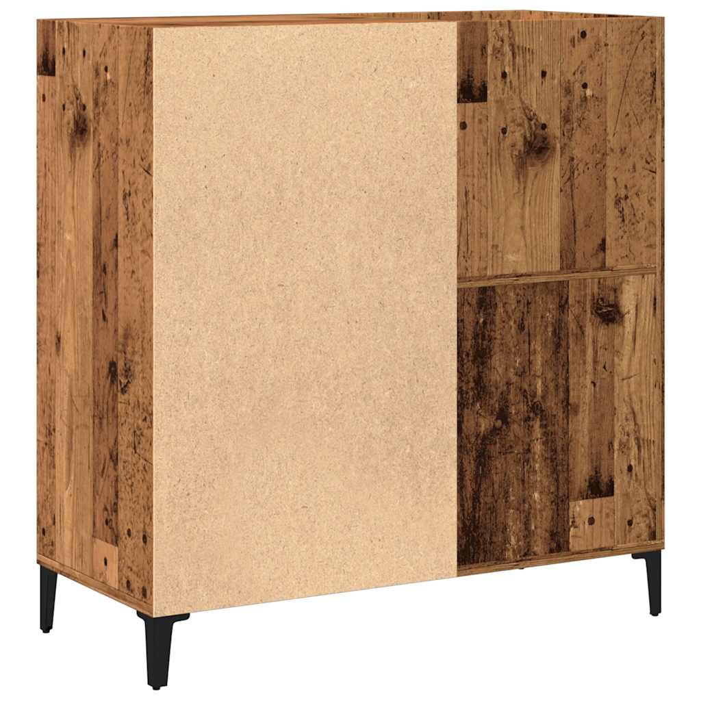 Armoire à disques vieux bois 84,5x38x89 cm bois d'ingénierie - XIOS