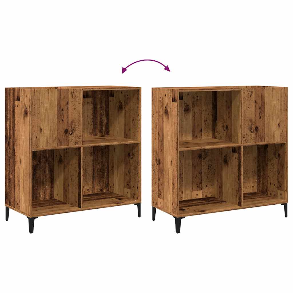 Armoire à disques vieux bois 84,5x38x89 cm bois d'ingénierie - XIOS