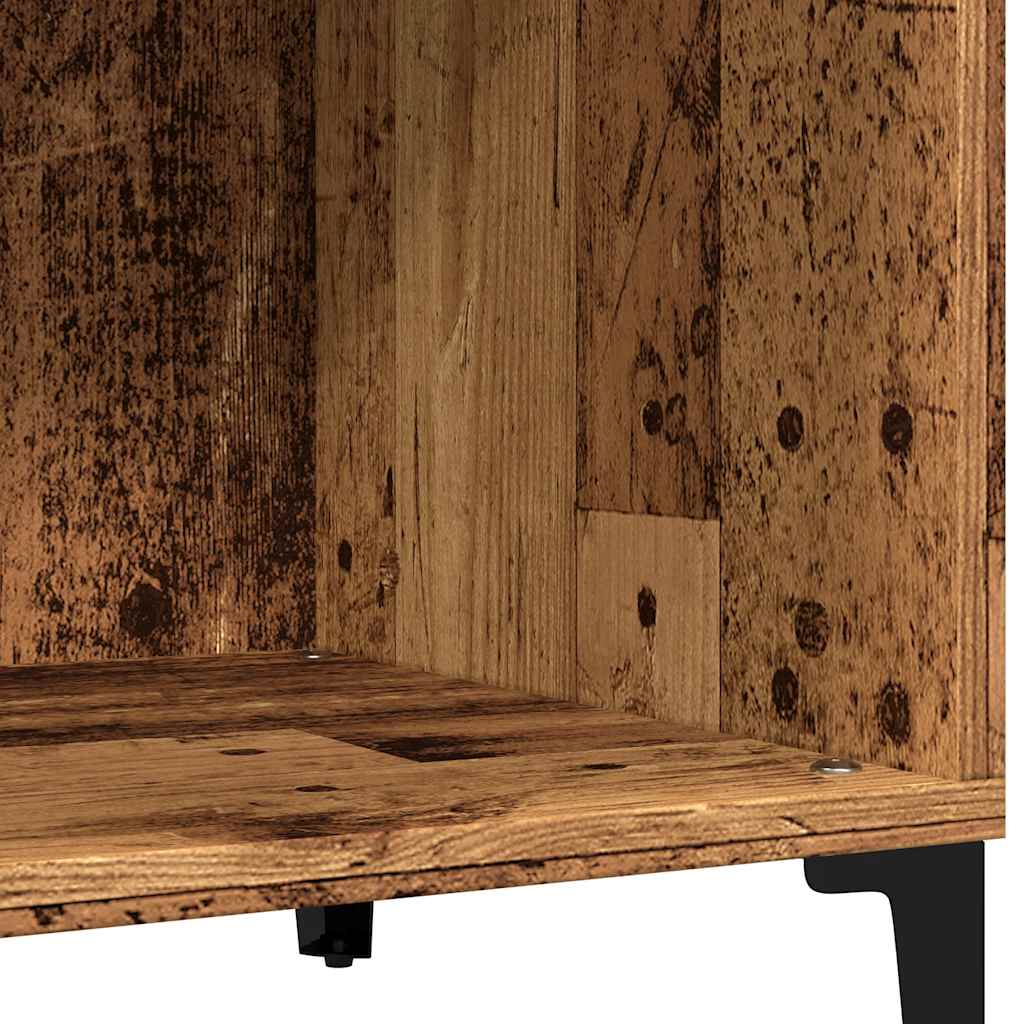 Armoire à disques vieux bois 84,5x38x89 cm bois d'ingénierie - XIOS