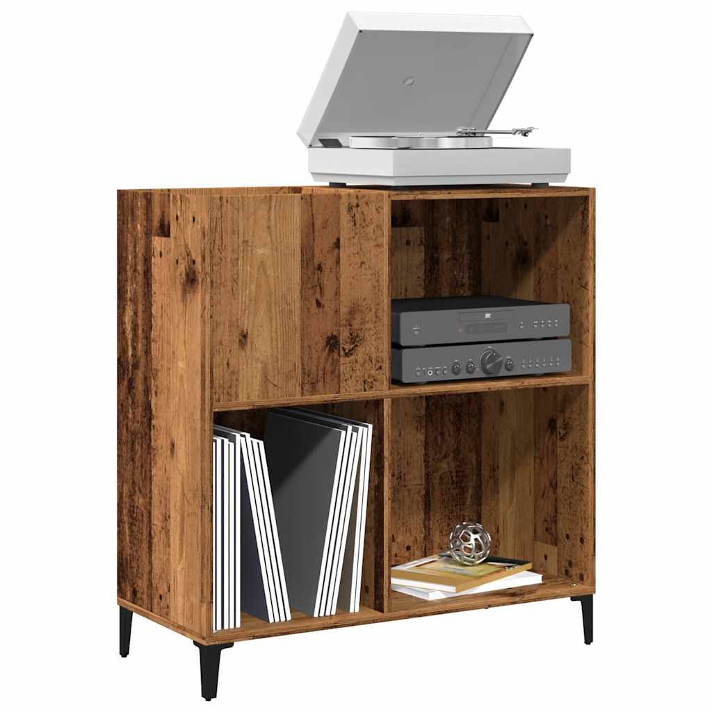 Armoire à disques vieux bois 84,5x38x89 cm bois d'ingénierie - XIOS