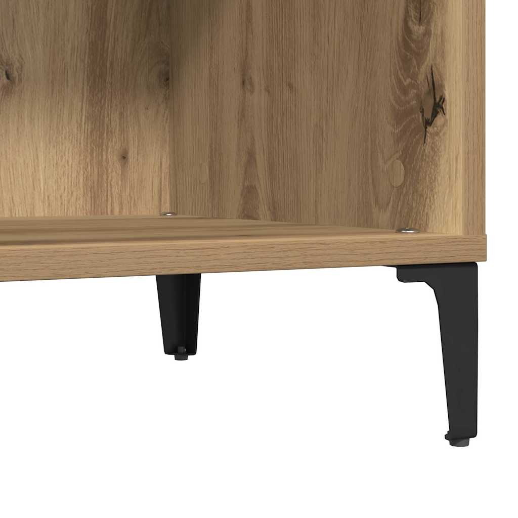 Armoire à disques chêne artisanal 84,5x38x89 cm bois ingénierie - XIOS