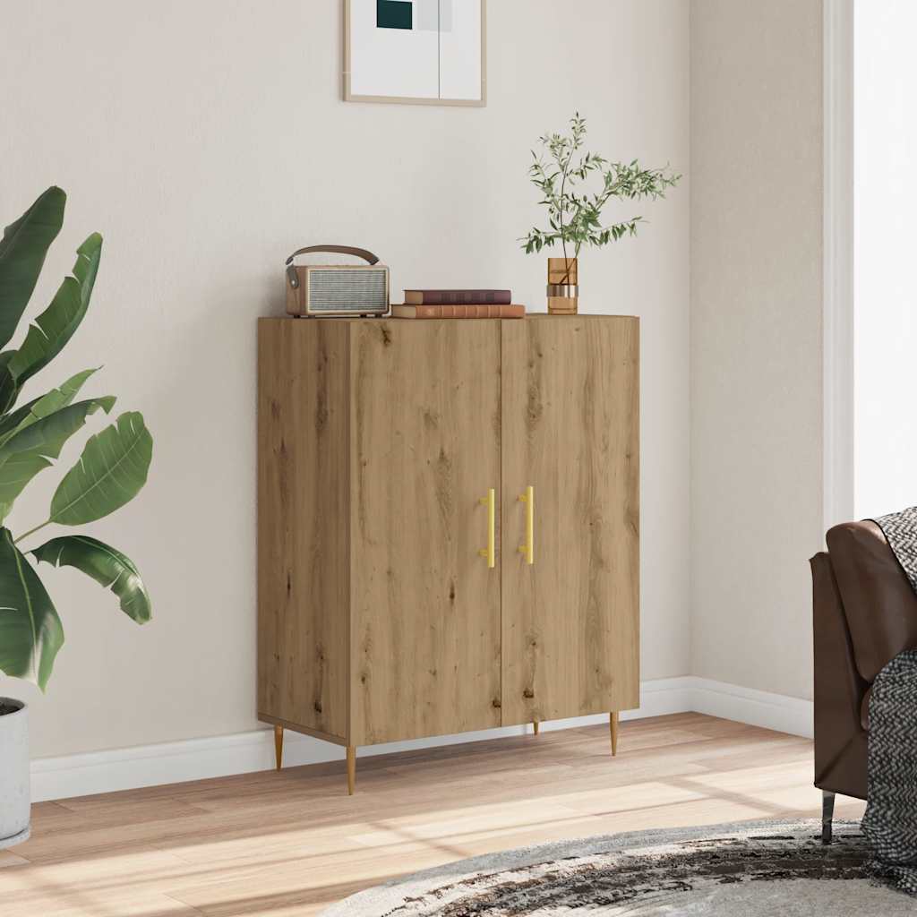 Buffet chêne artisanal 69,5x34x90 cm bois d'ingénierie - XIOS