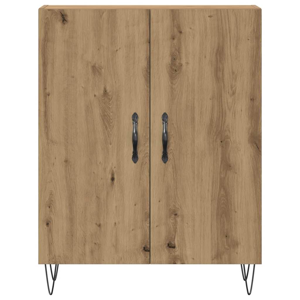 Buffet chêne artisanal 69,5x34x90 cm bois d'ingénierie - XIOS