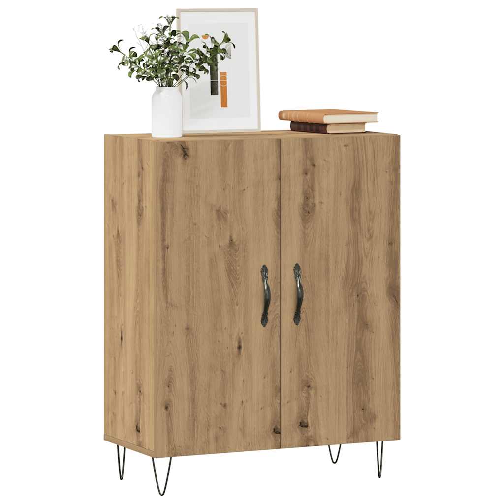 Buffet chêne artisanal 69,5x34x90 cm bois d'ingénierie - XIOS