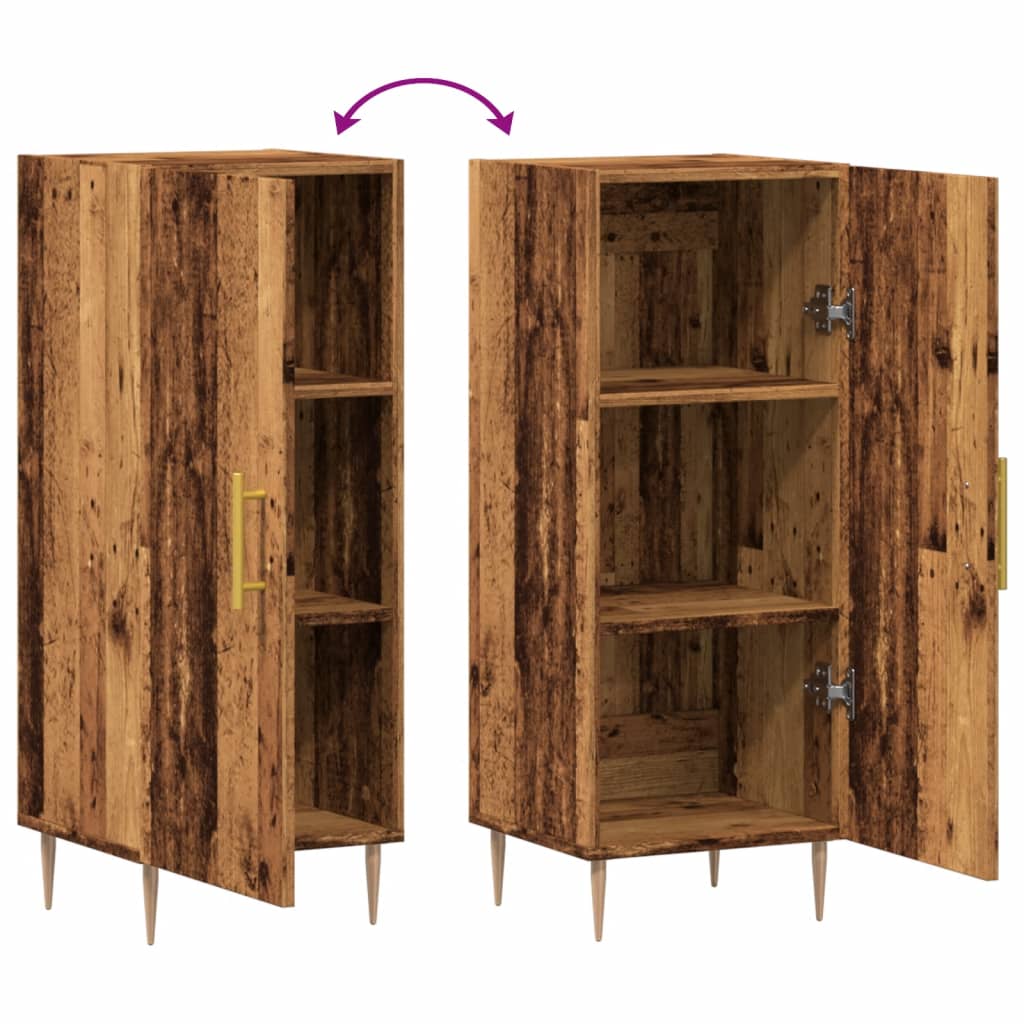 Buffet vieux bois 34,5x34x90 cm bois d'ingénierie - XIOS