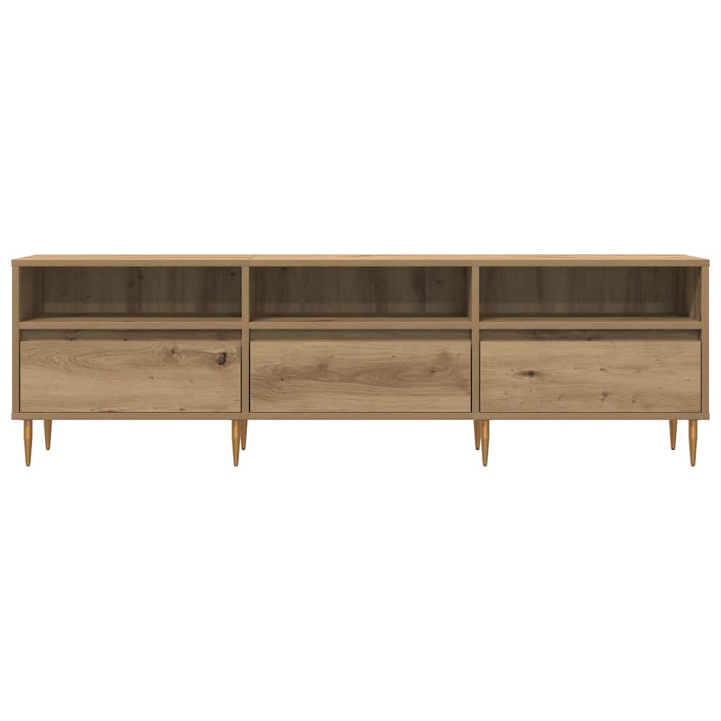 Meuble TV chêne artisanal 150x30x44,5 cm bois d'ingénierie - XIOS