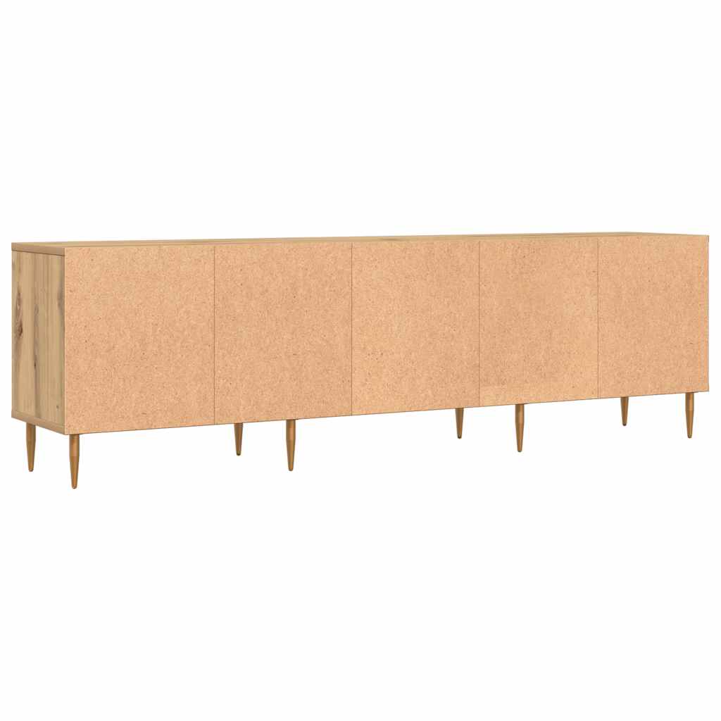 Meuble TV chêne artisanal 150x30x44,5 cm bois d'ingénierie - XIOS