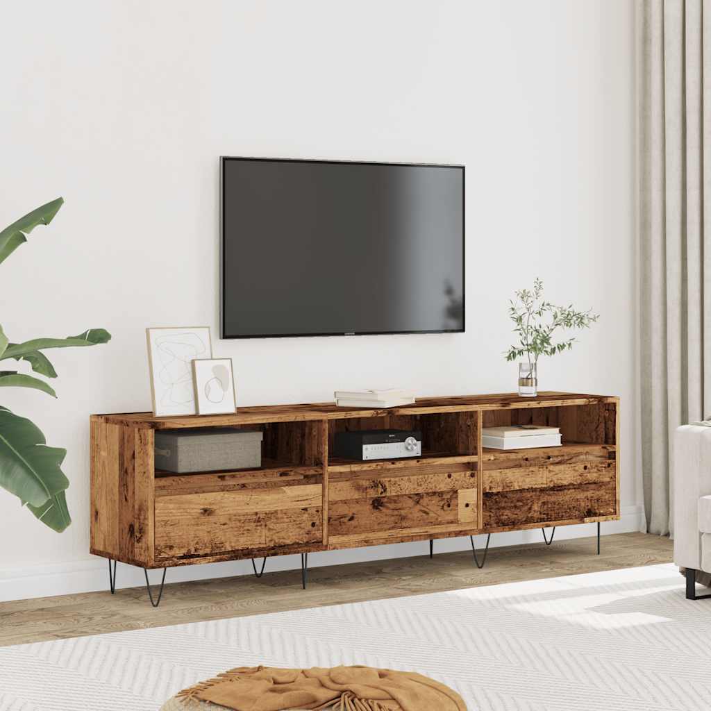 Meuble TV vieux bois 150x30x44,5 cm bois d'ingénierie Meubles TV vidaXL   