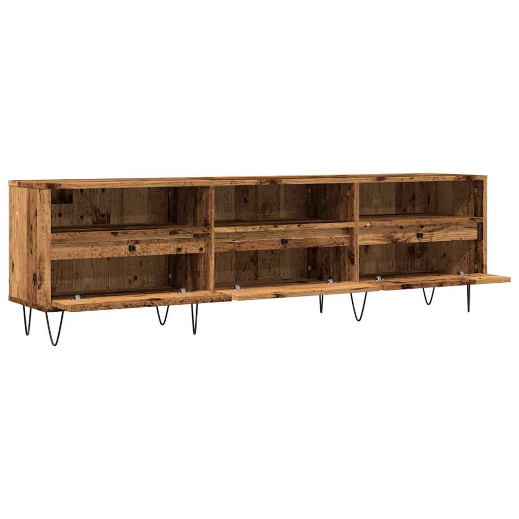 Meuble TV vieux bois 150x30x44,5 cm bois d'ingénierie Meubles TV vidaXL   
