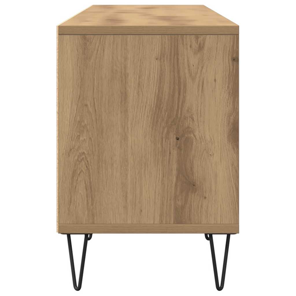 Meuble TV chêne artisanal 150x30x44,5 cm bois d'ingénierie - XIOS