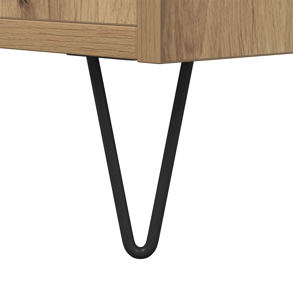 Meuble TV chêne artisanal 150x30x44,5 cm bois d'ingénierie - XIOS