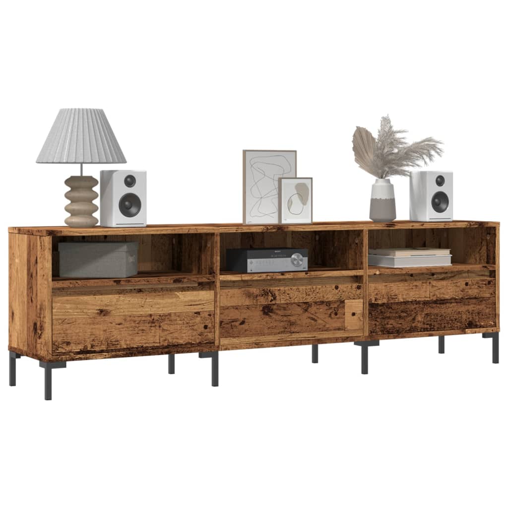 Meuble TV vieux bois 150x30x44,5 cm bois d'ingénierie - XIOS