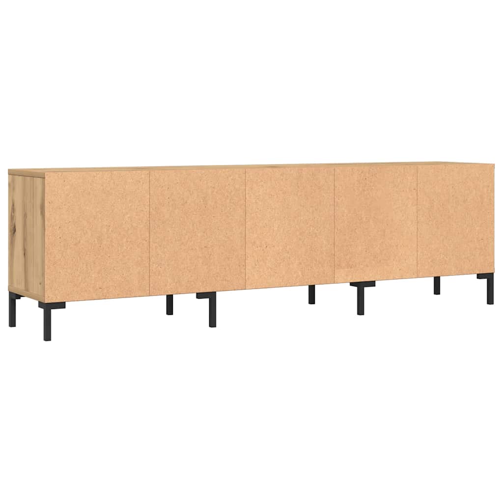 Meuble TV chêne artisanal 150x30x44,5 cm bois d'ingénierie - XIOS