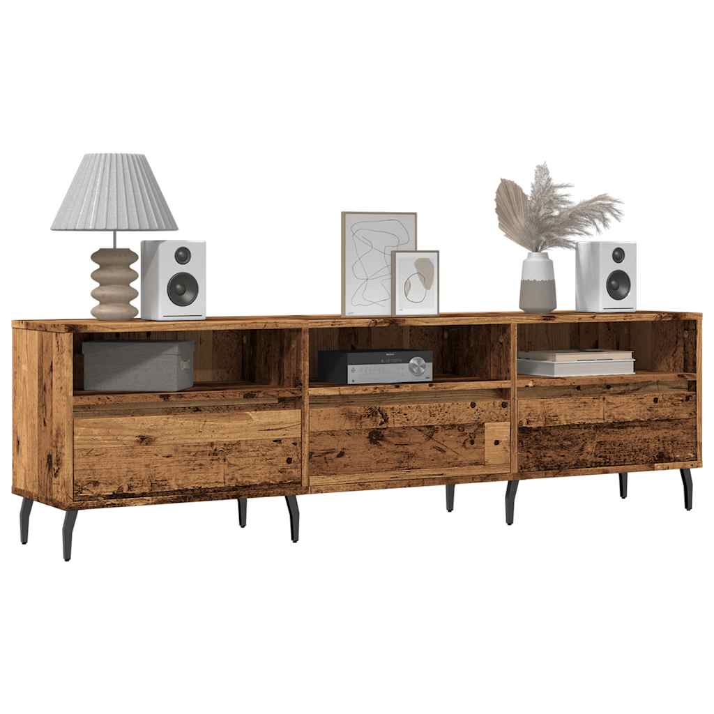 Meuble TV vieux bois 150x30x44,5 cm bois d'ingénierie - XIOS