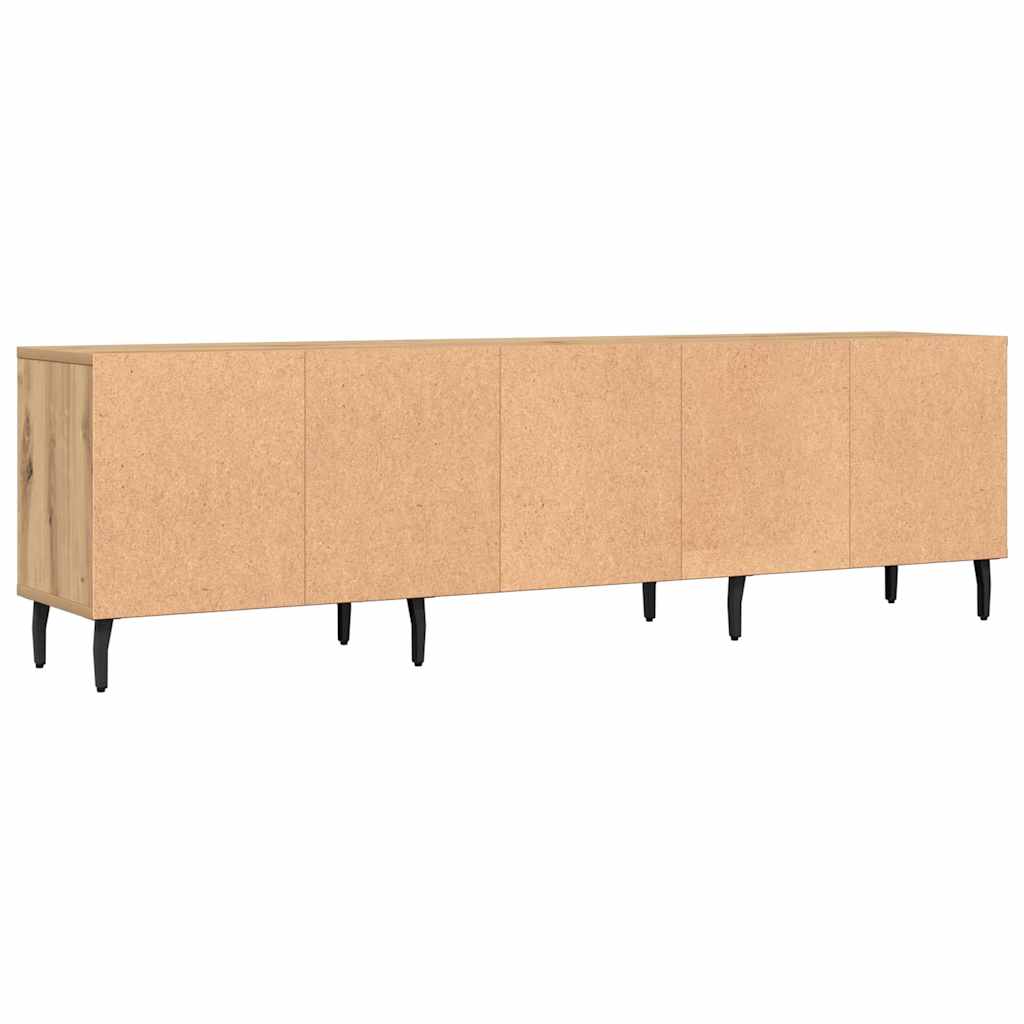 Meuble TV chêne artisanal 150x30x44,5 cm bois d'ingénierie - XIOS