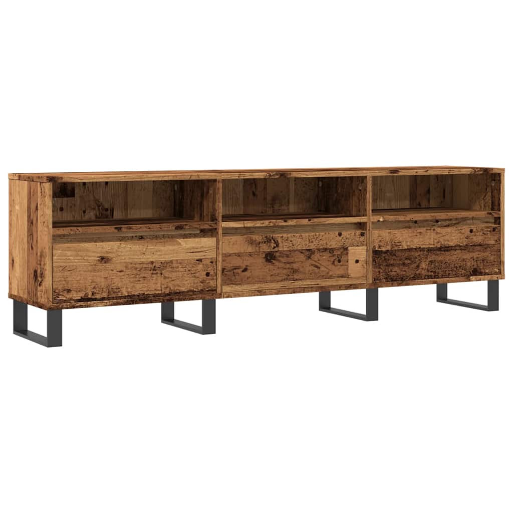 Meuble TV vieux bois 150x30x44,5 cm bois d'ingénierie - XIOS