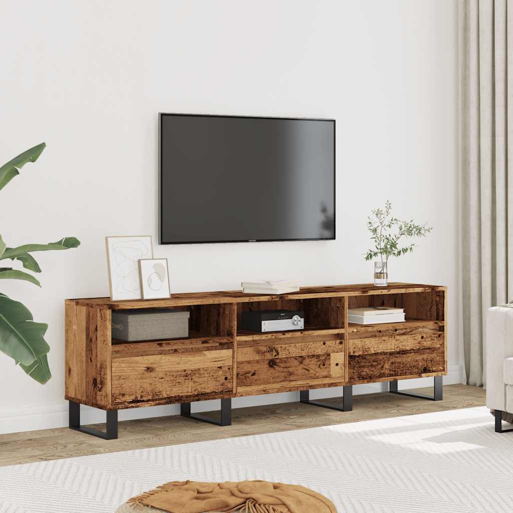 Meuble TV vieux bois 150x30x44,5 cm bois d'ingénierie - XIOS