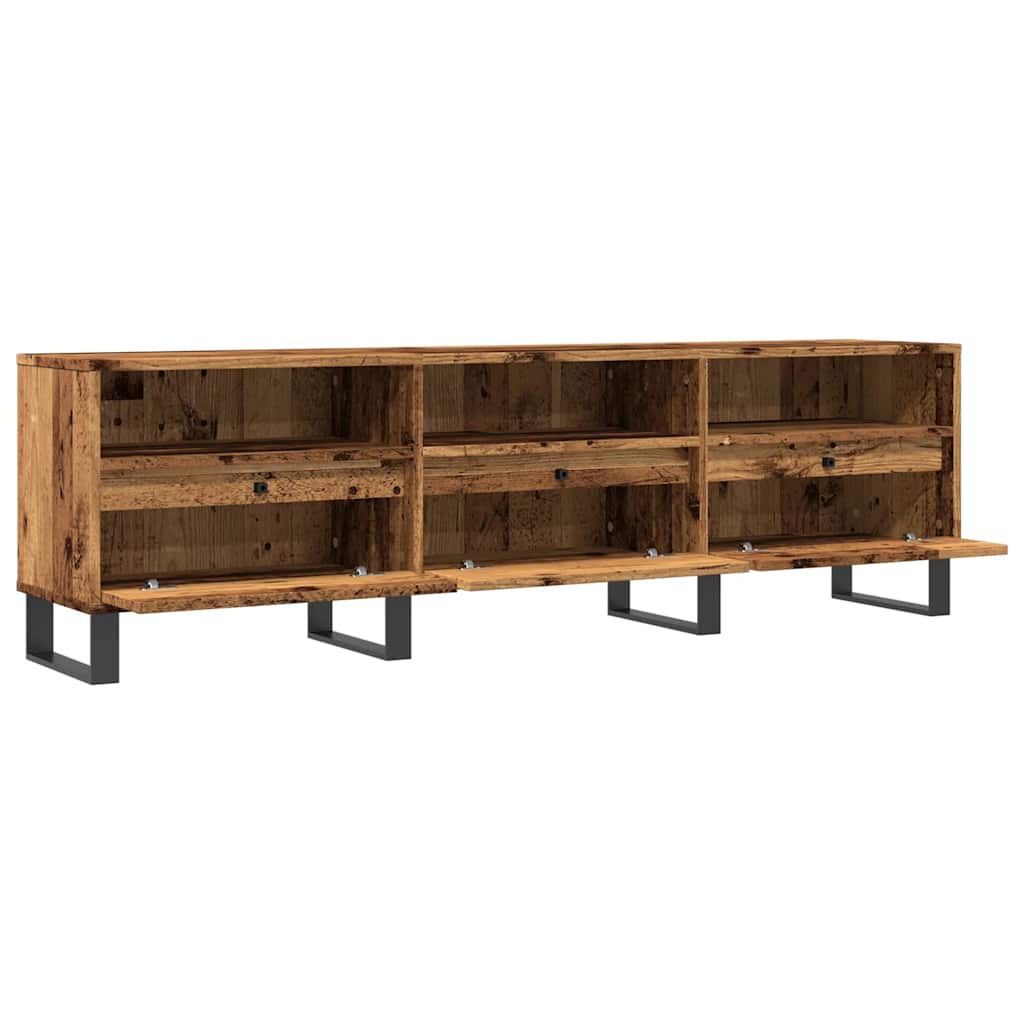 Meuble TV vieux bois 150x30x44,5 cm bois d'ingénierie - XIOS