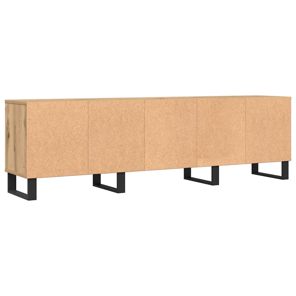 Meuble TV chêne artisanal 150x30x44,5 cm bois d'ingénierie - XIOS