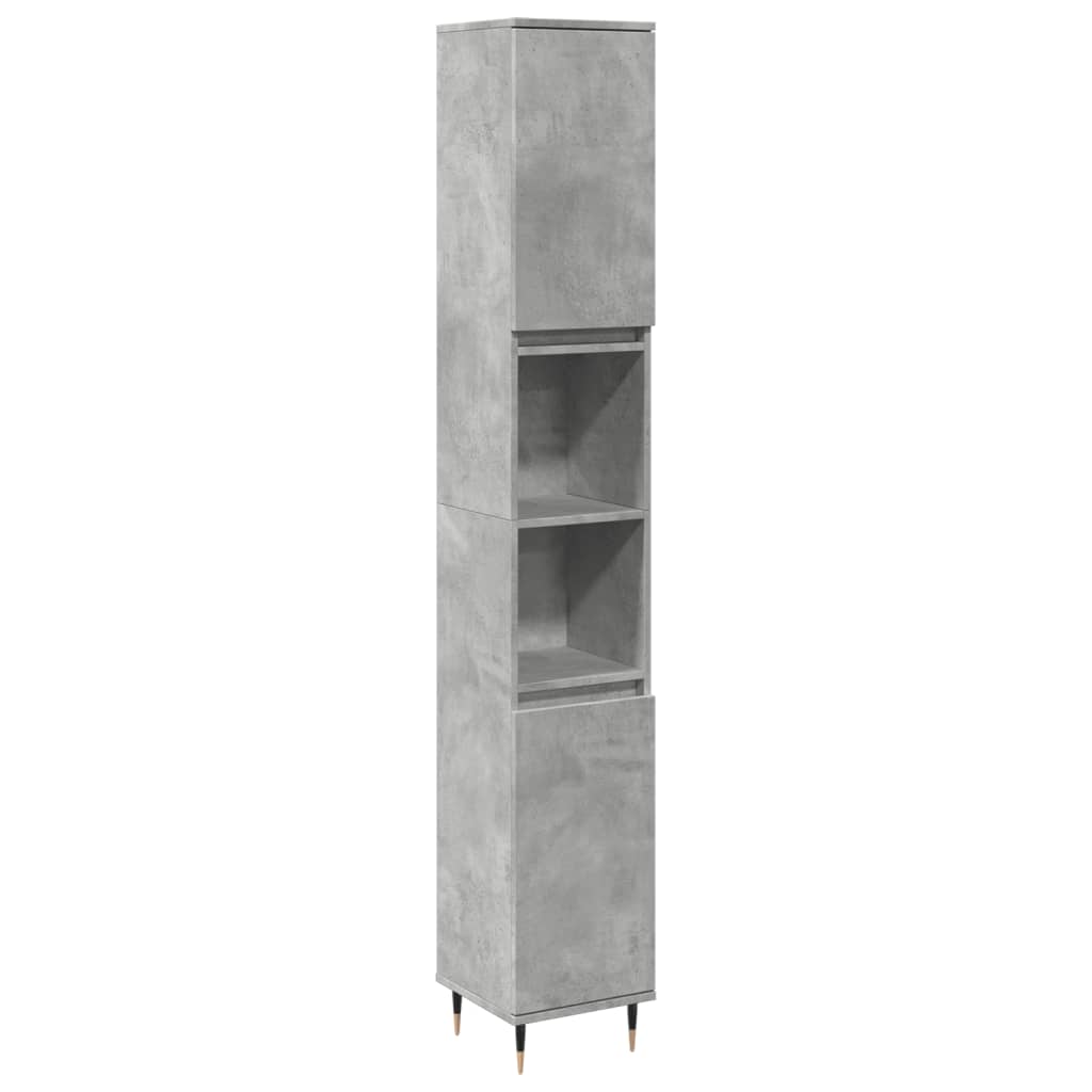 Armoire de salle de bain gris béton 30x30x190 cm Ensembles de mobilier pour salles de bains vidaXL