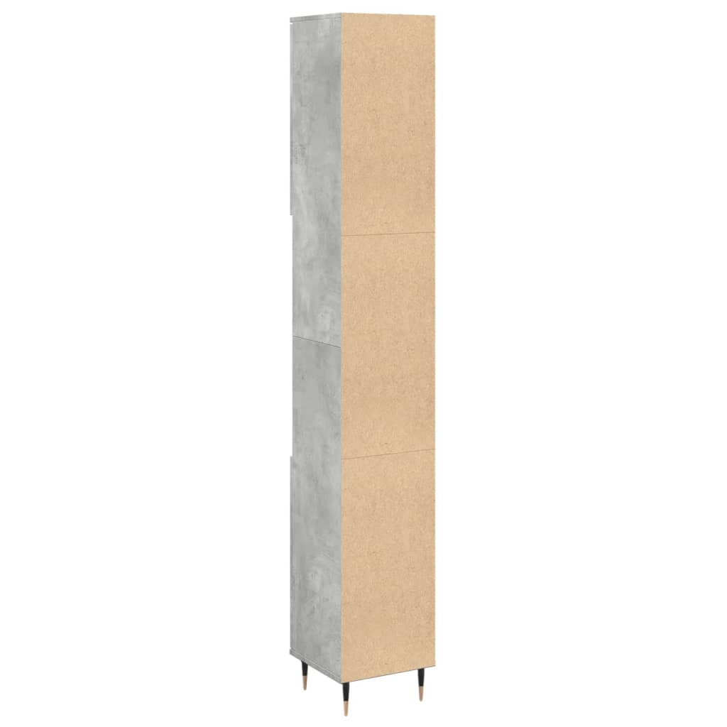 Armoire de salle de bain gris béton 30x30x190 cm Ensembles de mobilier pour salles de bains vidaXL