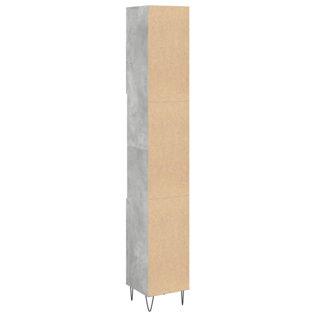 Armoire de salle de bain gris béton 30x30x190 cm Ensembles de mobilier pour salles de bains vidaXL