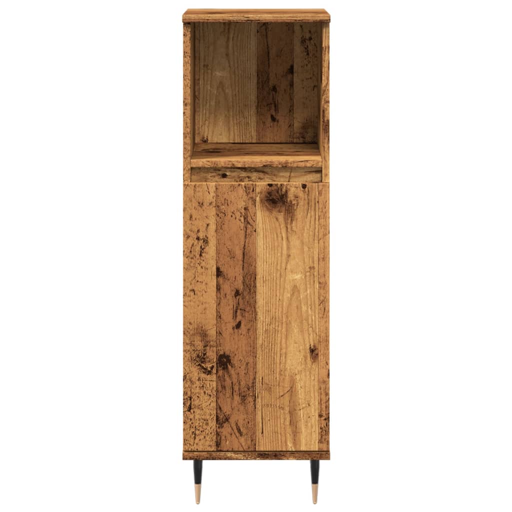 Armoire de salle de bain vieux bois 30x30x100cm bois ingénierie Ensembles de mobilier pour salles de bains vidaXL