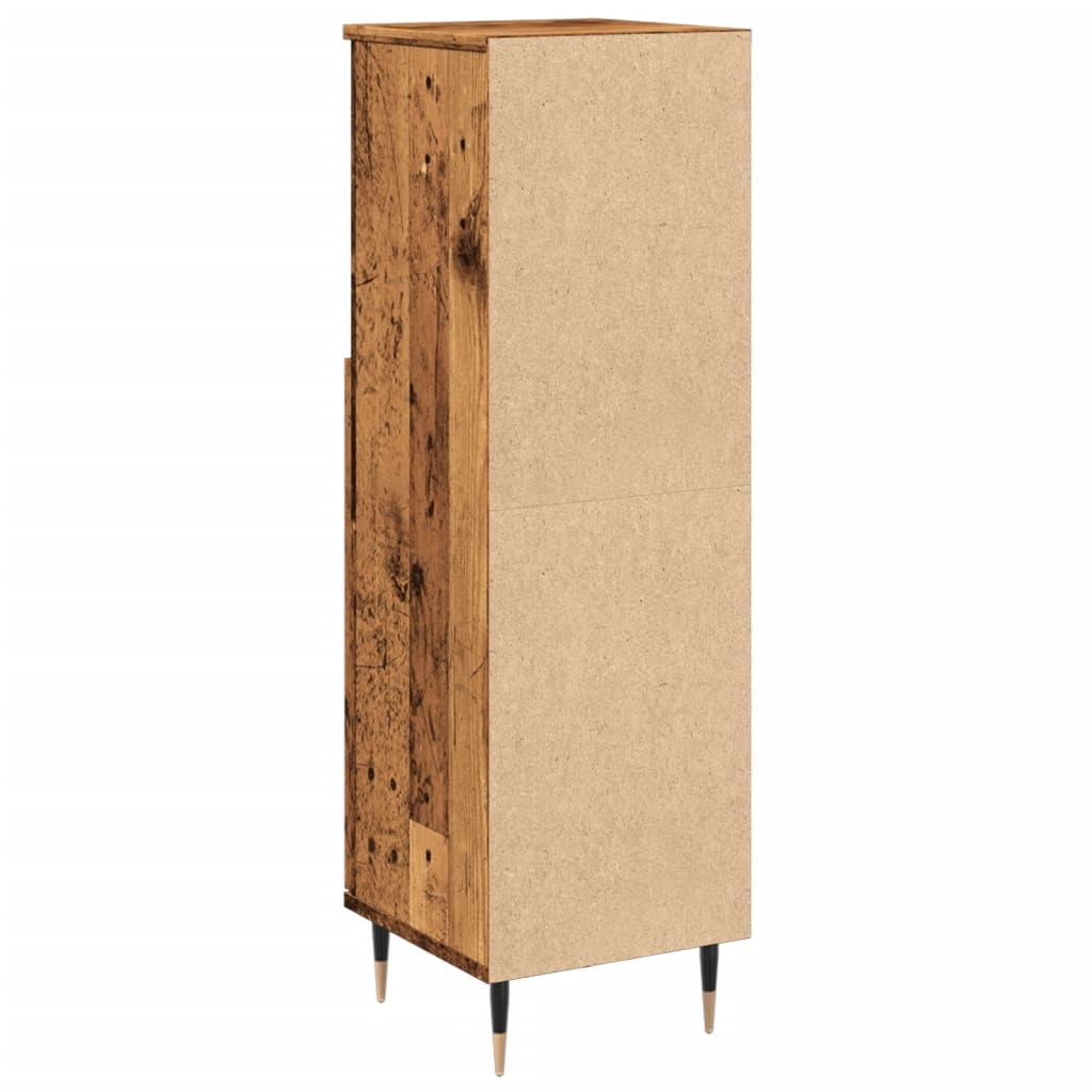 Armoire de salle de bain vieux bois 30x30x100cm bois ingénierie Ensembles de mobilier pour salles de bains vidaXL