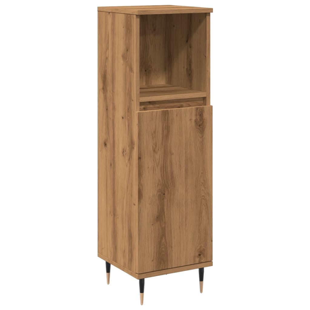 Armoire de salle de bain chêne artisanal 30x30x100 cm Ensembles de mobilier pour salles de bains vidaXL