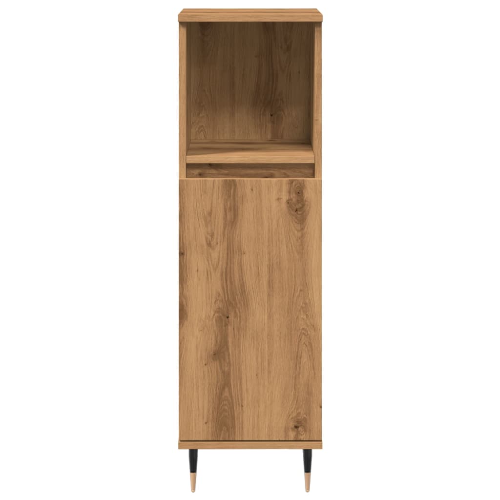 Armoire de salle de bain chêne artisanal 30x30x100 cm Ensembles de mobilier pour salles de bains vidaXL