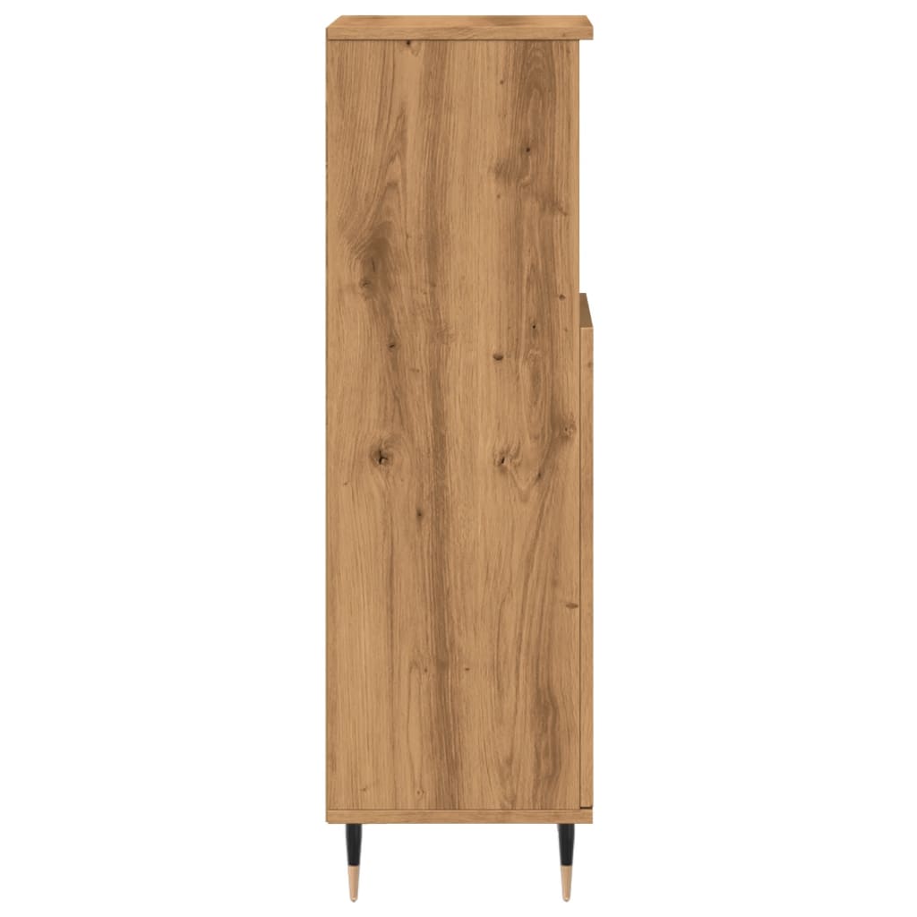 Armoire de salle de bain chêne artisanal 30x30x100 cm Ensembles de mobilier pour salles de bains vidaXL