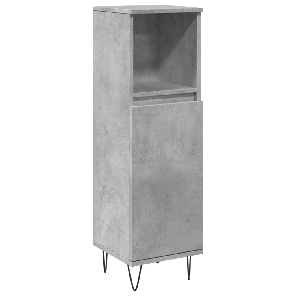 Armoire de salle de bain gris béton 30x30x100 cm Ensembles de mobilier pour salles de bains vidaXL