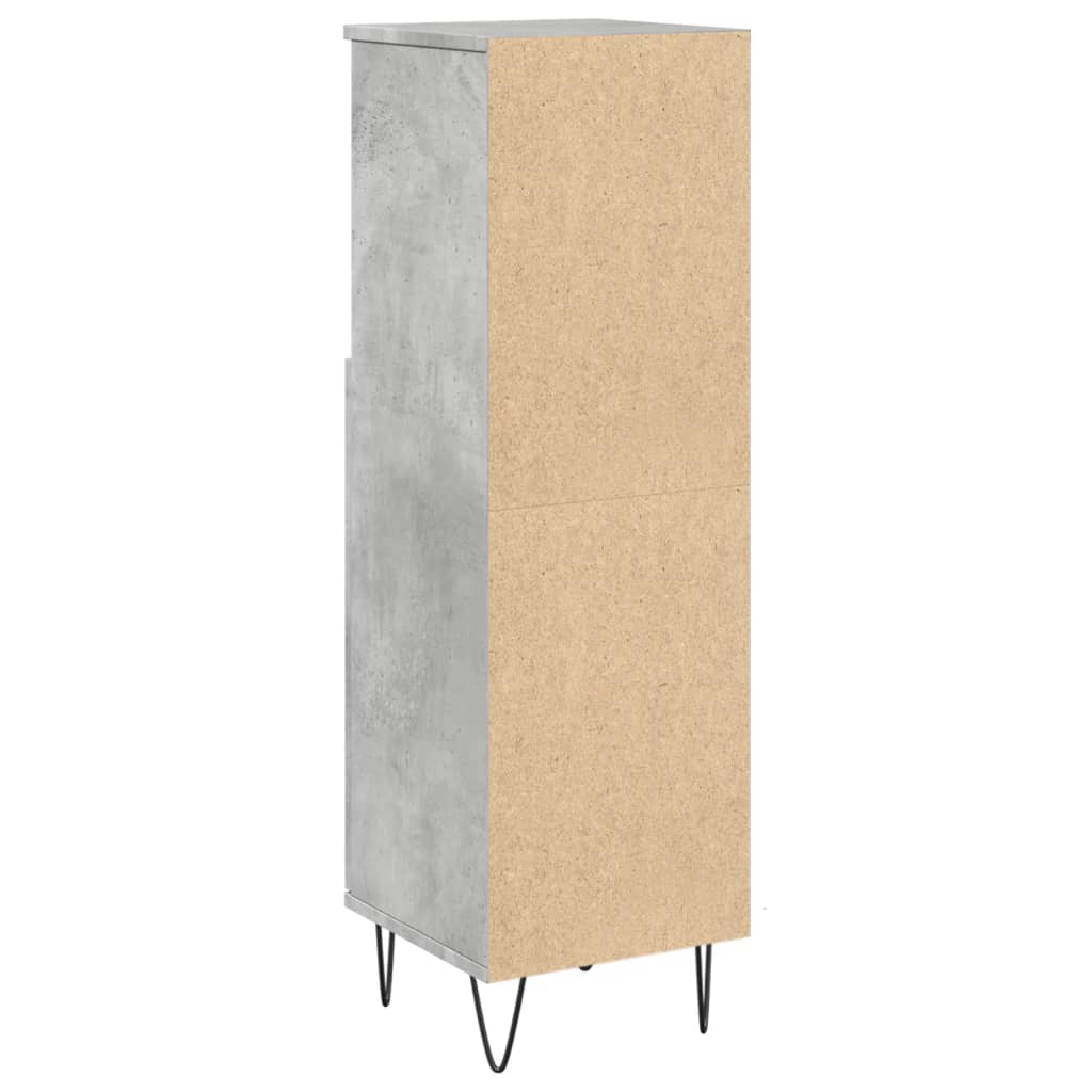 Armoire de salle de bain gris béton 30x30x100 cm Ensembles de mobilier pour salles de bains vidaXL