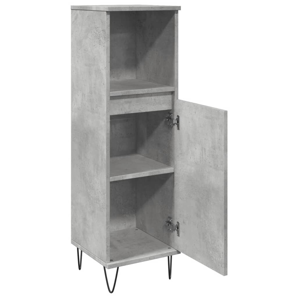 Armoire de salle de bain gris béton 30x30x100 cm Ensembles de mobilier pour salles de bains vidaXL
