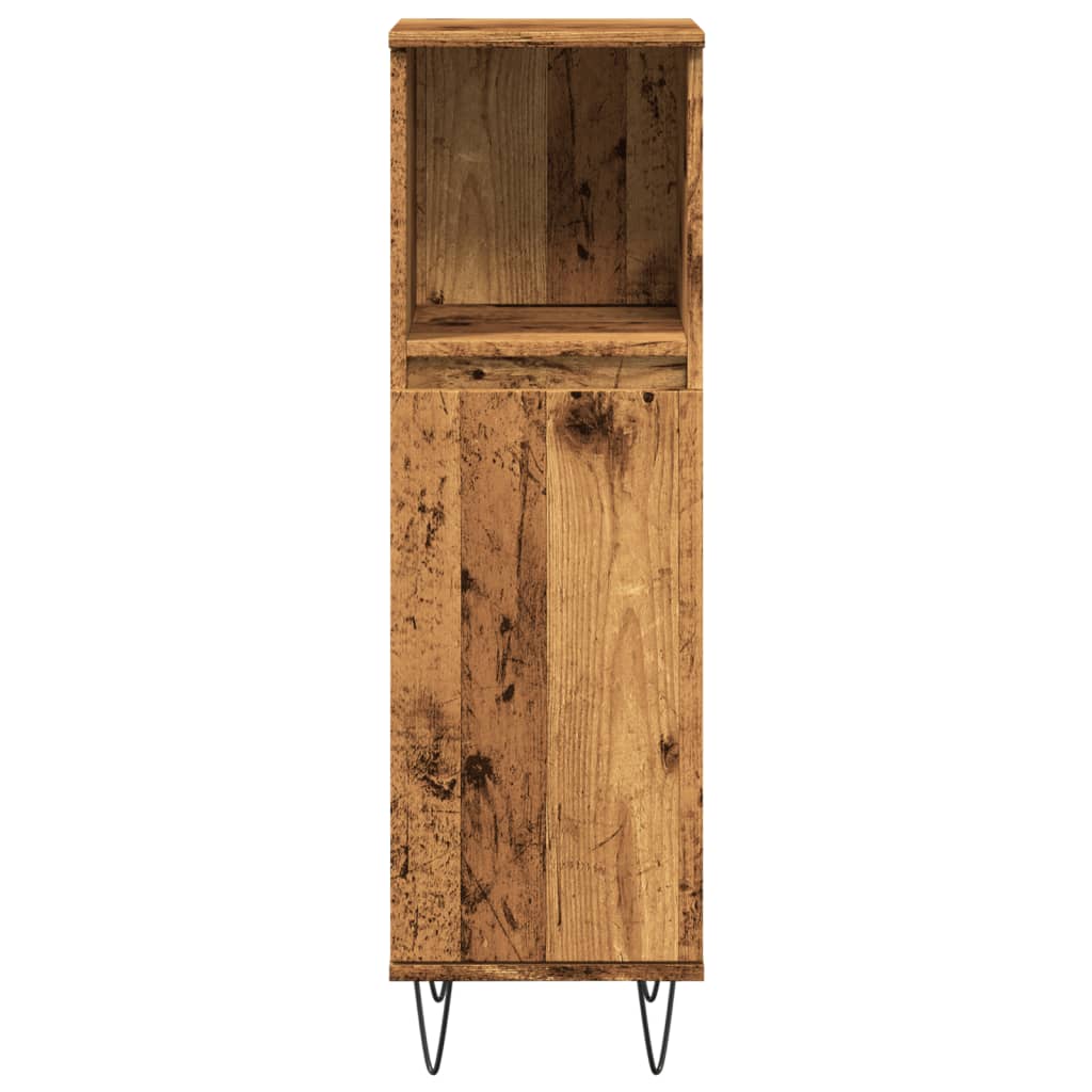 Armoire de salle de bain vieux bois 30x30x100cm bois ingénierie Ensembles de mobilier pour salles de bains vidaXL