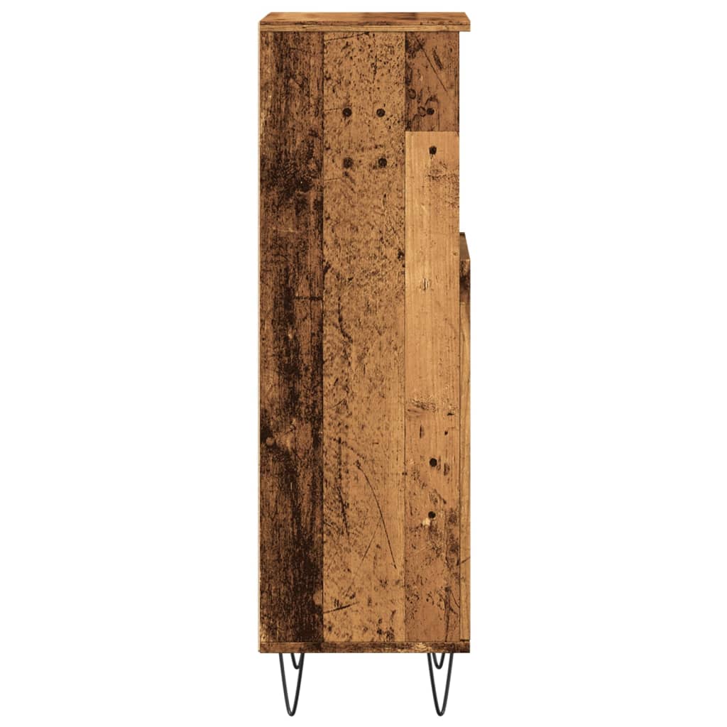 Armoire de salle de bain vieux bois 30x30x100cm bois ingénierie Ensembles de mobilier pour salles de bains vidaXL