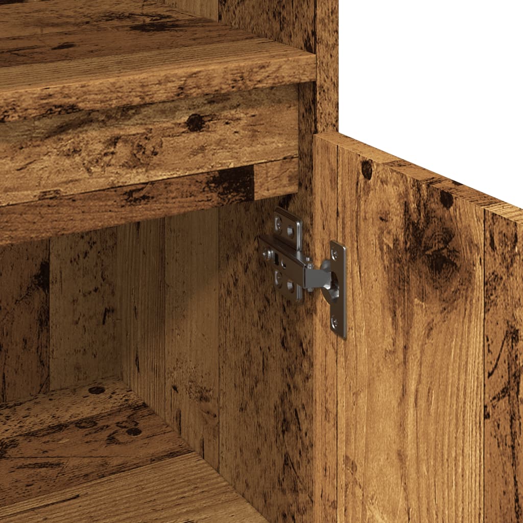 Armoire de salle de bain vieux bois 30x30x100cm bois ingénierie Ensembles de mobilier pour salles de bains vidaXL