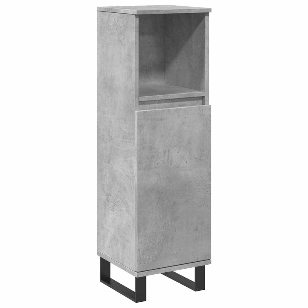 Armoire de salle de bain gris béton 30x30x100 cm Ensembles de mobilier pour salles de bains vidaXL