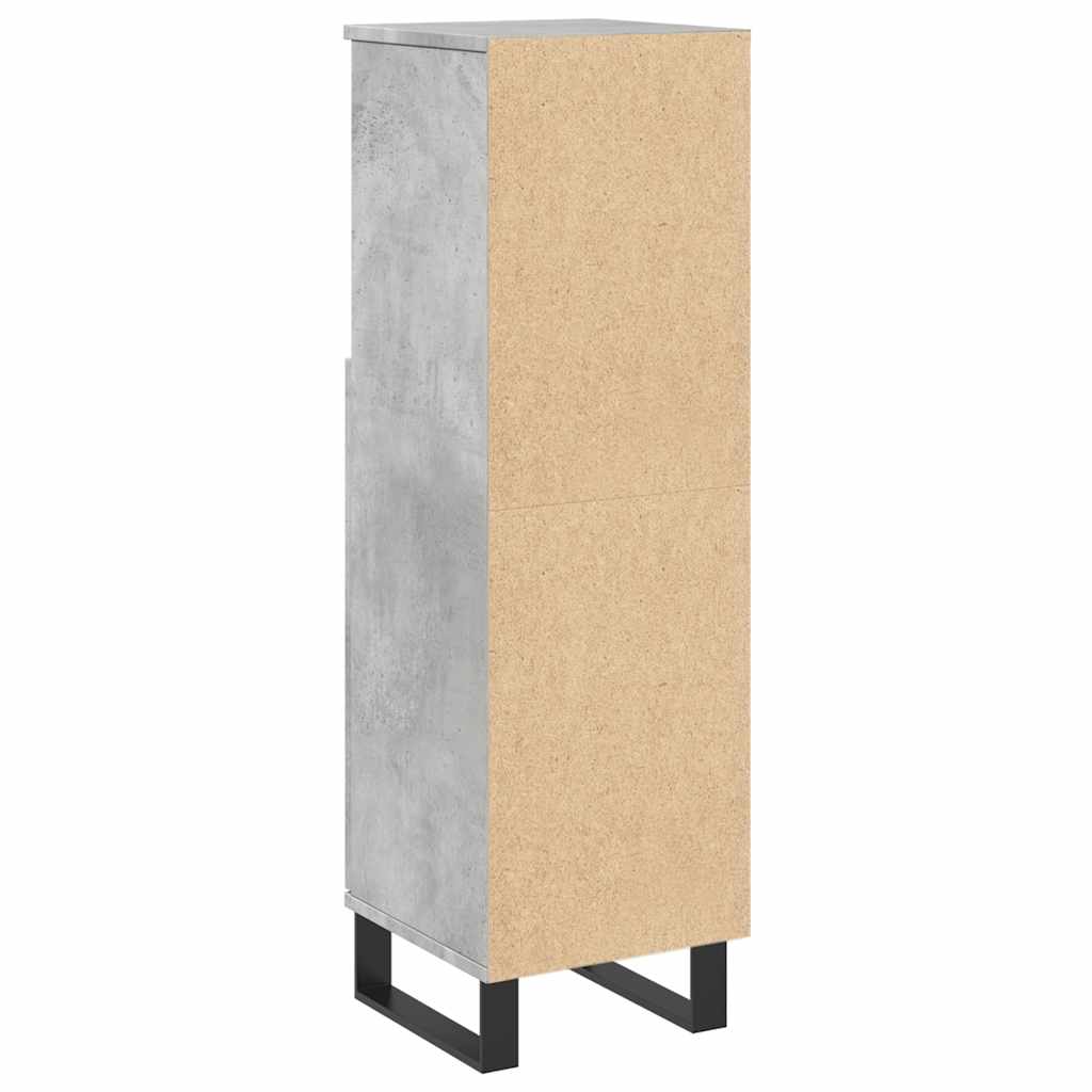 Armoire de salle de bain gris béton 30x30x100 cm Ensembles de mobilier pour salles de bains vidaXL