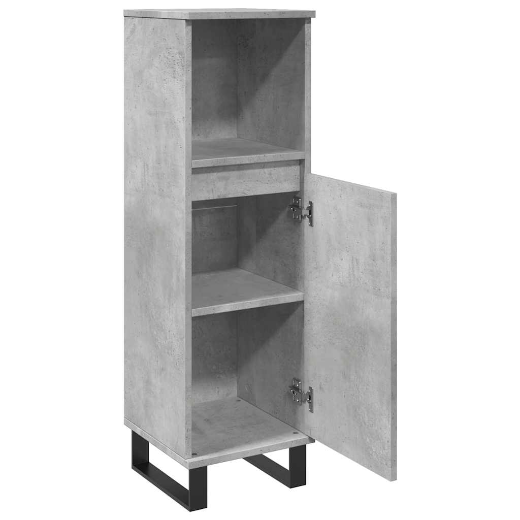 Armoire de salle de bain gris béton 30x30x100 cm Ensembles de mobilier pour salles de bains vidaXL