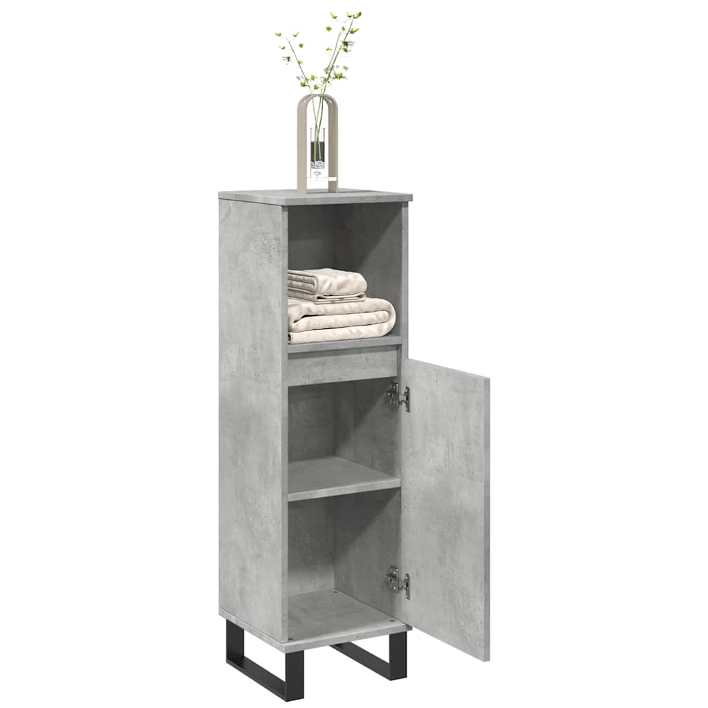 Armoire de salle de bain gris béton 30x30x100 cm Ensembles de mobilier pour salles de bains vidaXL