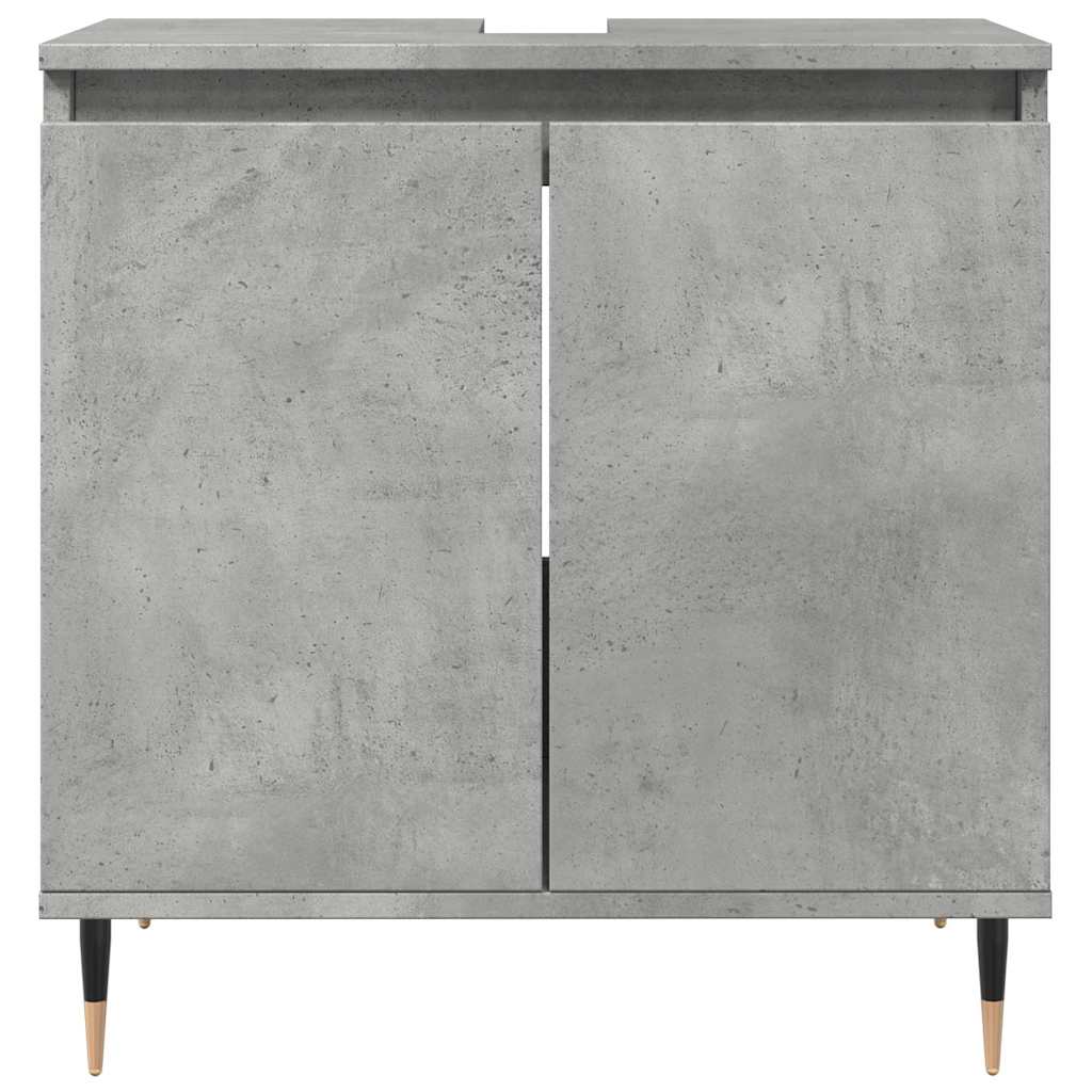 Armoire de bain gris béton 58x33x60 cm bois d'ingénierie Ensembles de mobilier pour salles de bains vidaXL