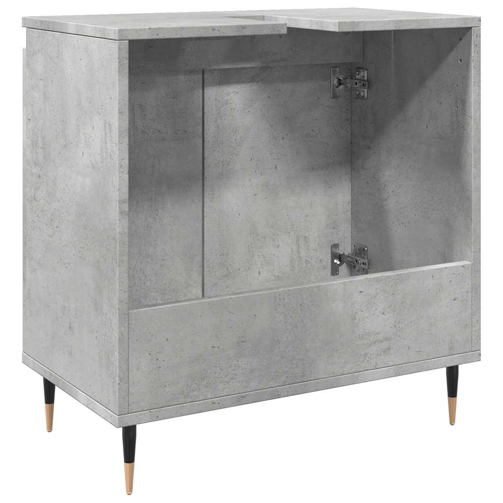 Armoire de bain gris béton 58x33x60 cm bois d'ingénierie Ensembles de mobilier pour salles de bains vidaXL