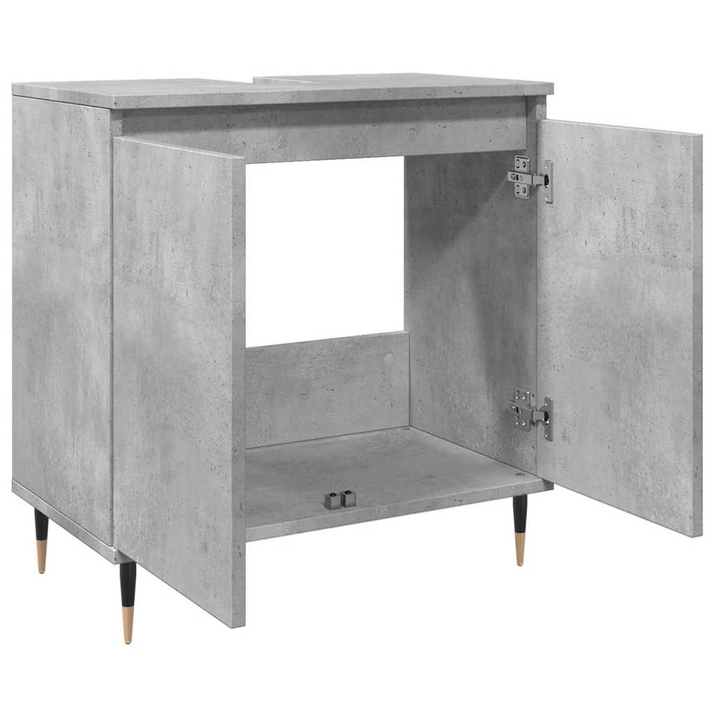 Armoire de bain gris béton 58x33x60 cm bois d'ingénierie Ensembles de mobilier pour salles de bains vidaXL