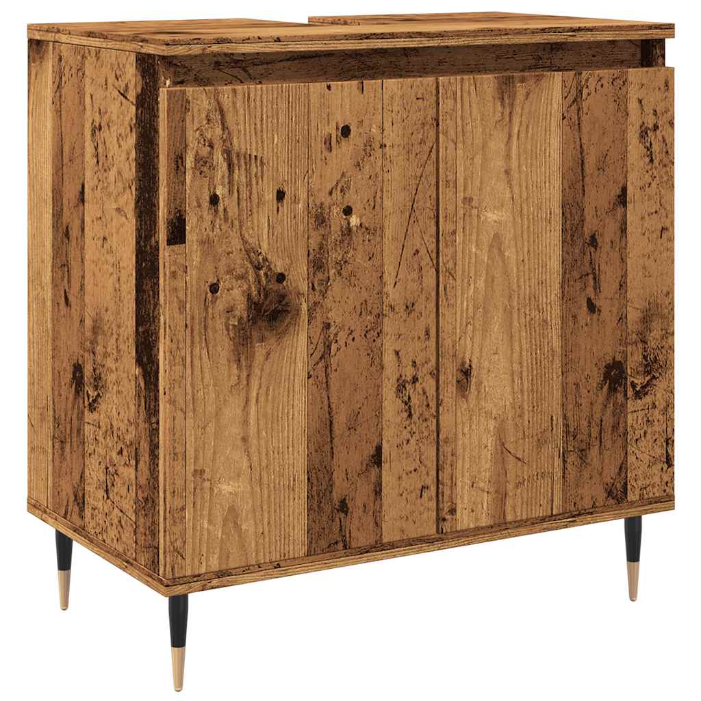 Armoire de salle de bain vieux bois 58x33x60 cm bois ingénierie Ensembles de mobilier pour salles de bains vidaXL