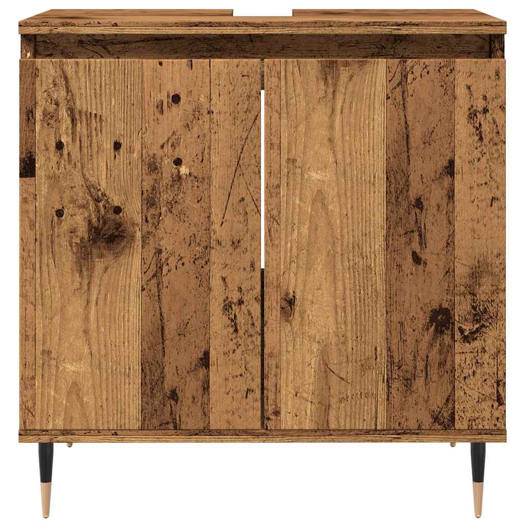 Armoire de salle de bain vieux bois 58x33x60 cm bois ingénierie Ensembles de mobilier pour salles de bains vidaXL