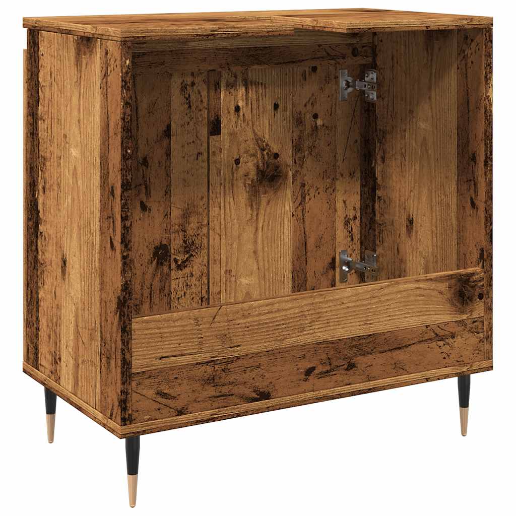 Armoire de salle de bain vieux bois 58x33x60 cm bois ingénierie Ensembles de mobilier pour salles de bains vidaXL